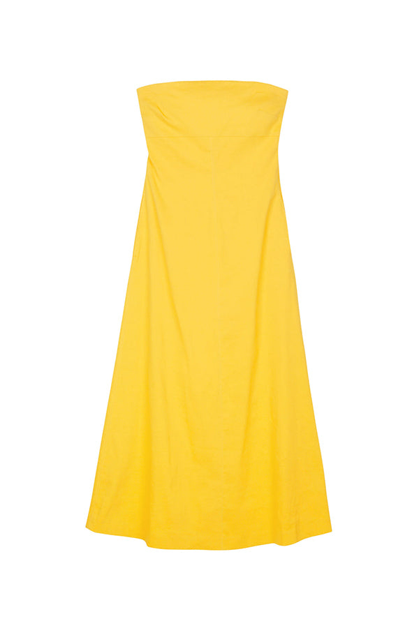 Ellis Strapless Linen Dress