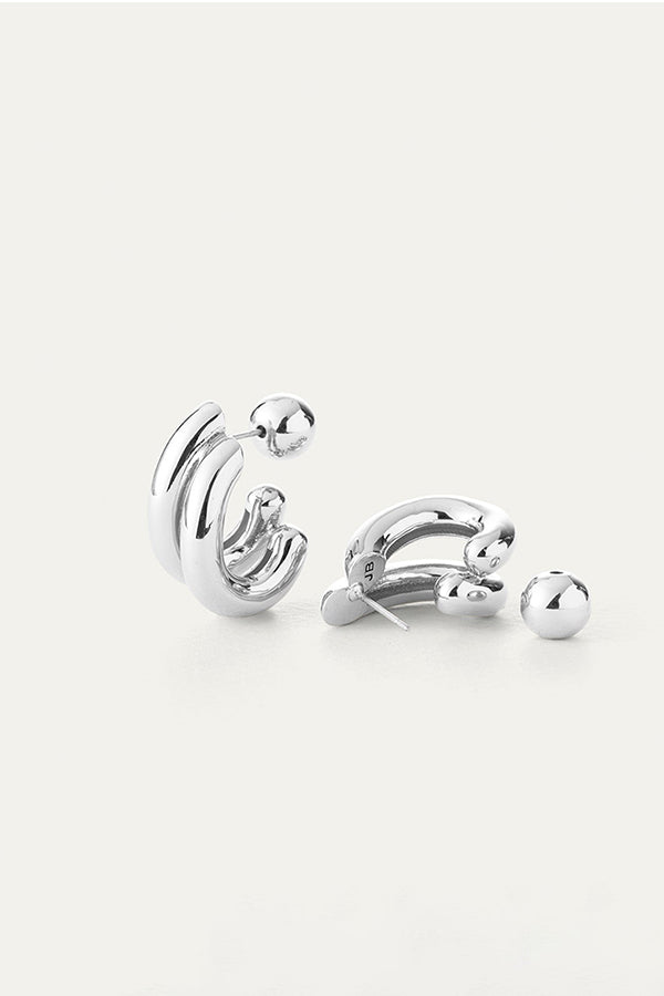 Florence Earrings, Silver