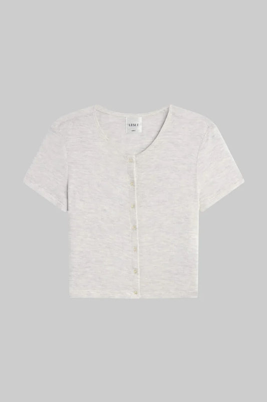Lauren Short Sleeve Cardigan, Cloud