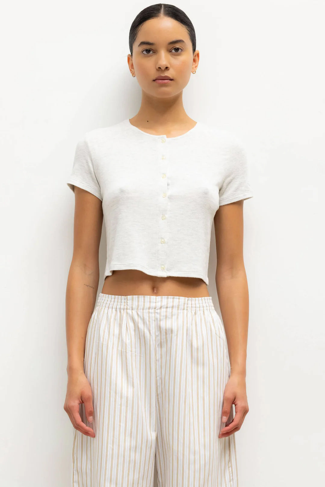Lauren Short Sleeve Cardigan, Cloud