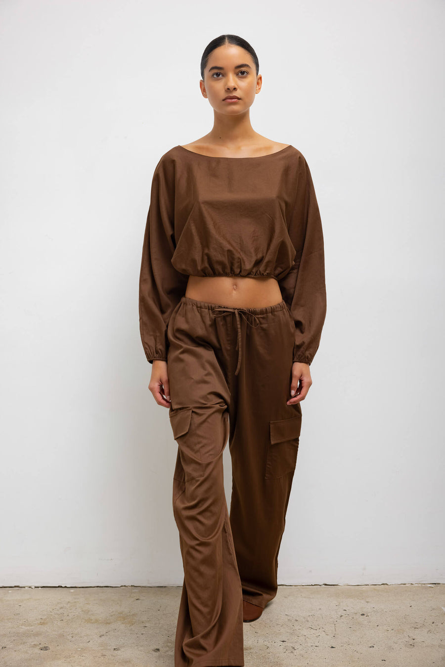 Yoko Long Sleeve Blouson Top