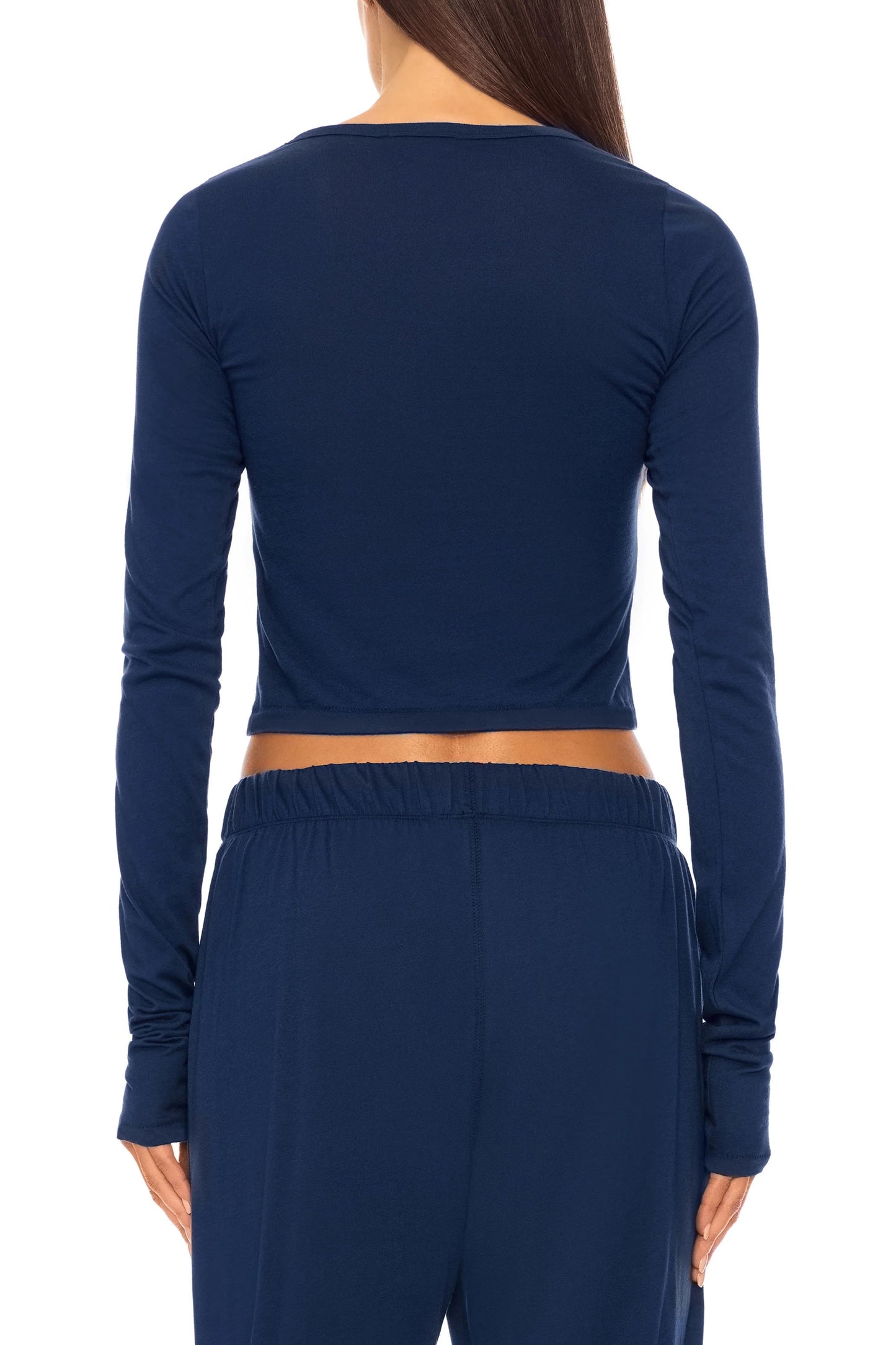Long Sleeve Baby Tee, Navy
