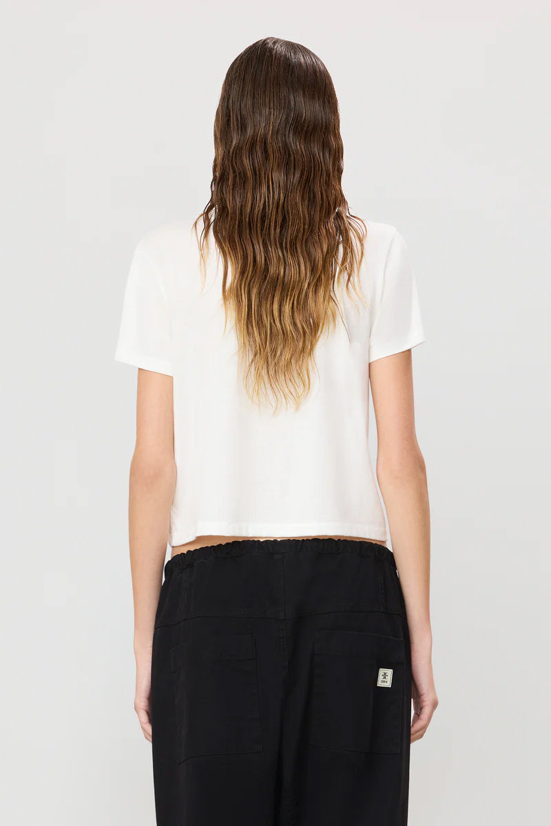 Short Sleeve Boxy Tee, Ivory