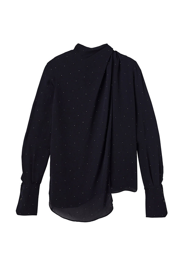 Luna Embellished Silk Top