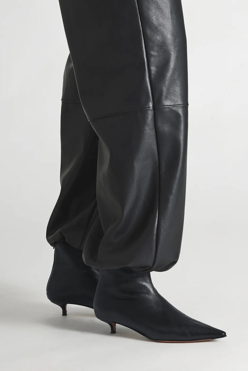 Melfi Black Shiny Nappa Ankle Boots