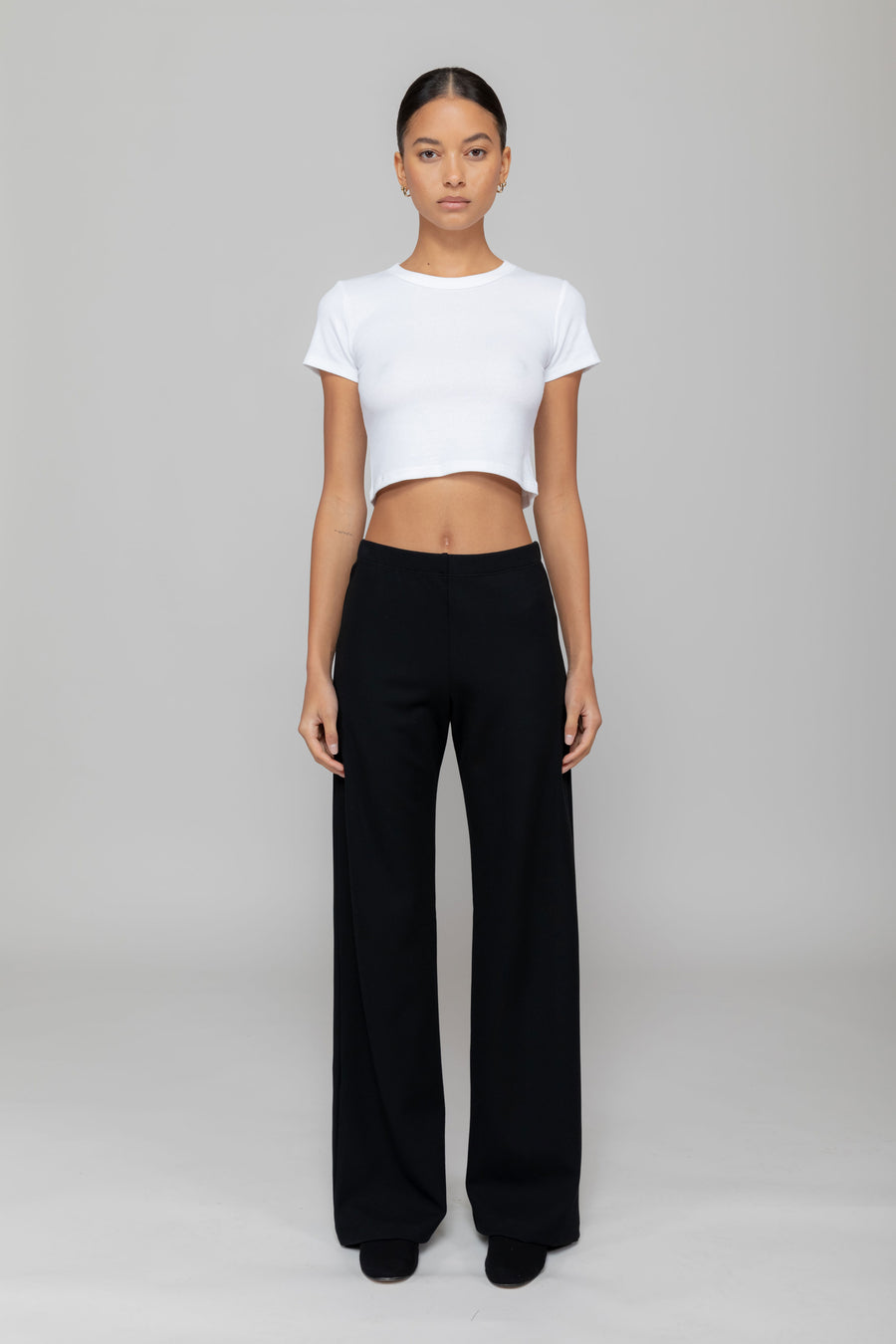 Kelly Crop Slim Fit Tee, White