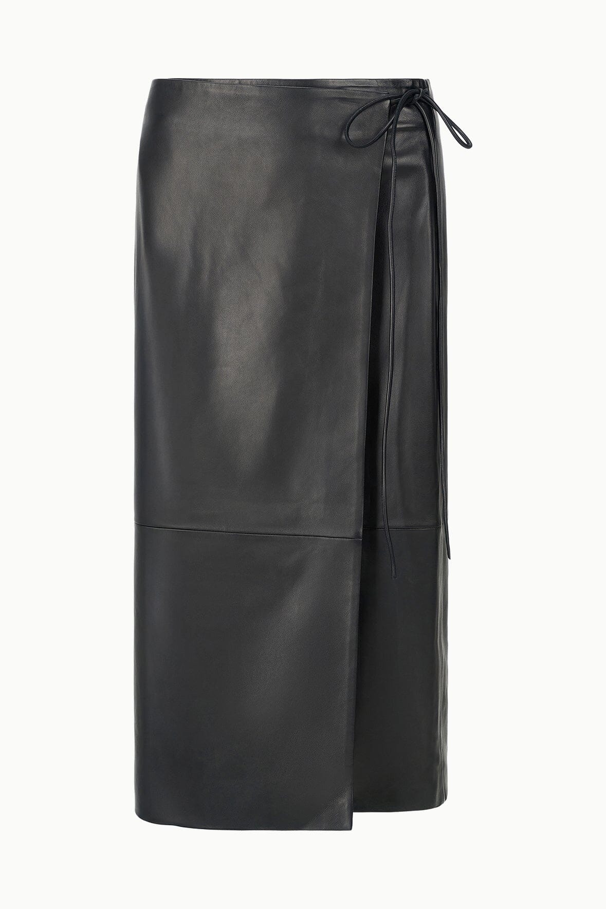 Roman Leather Wrap Skirt