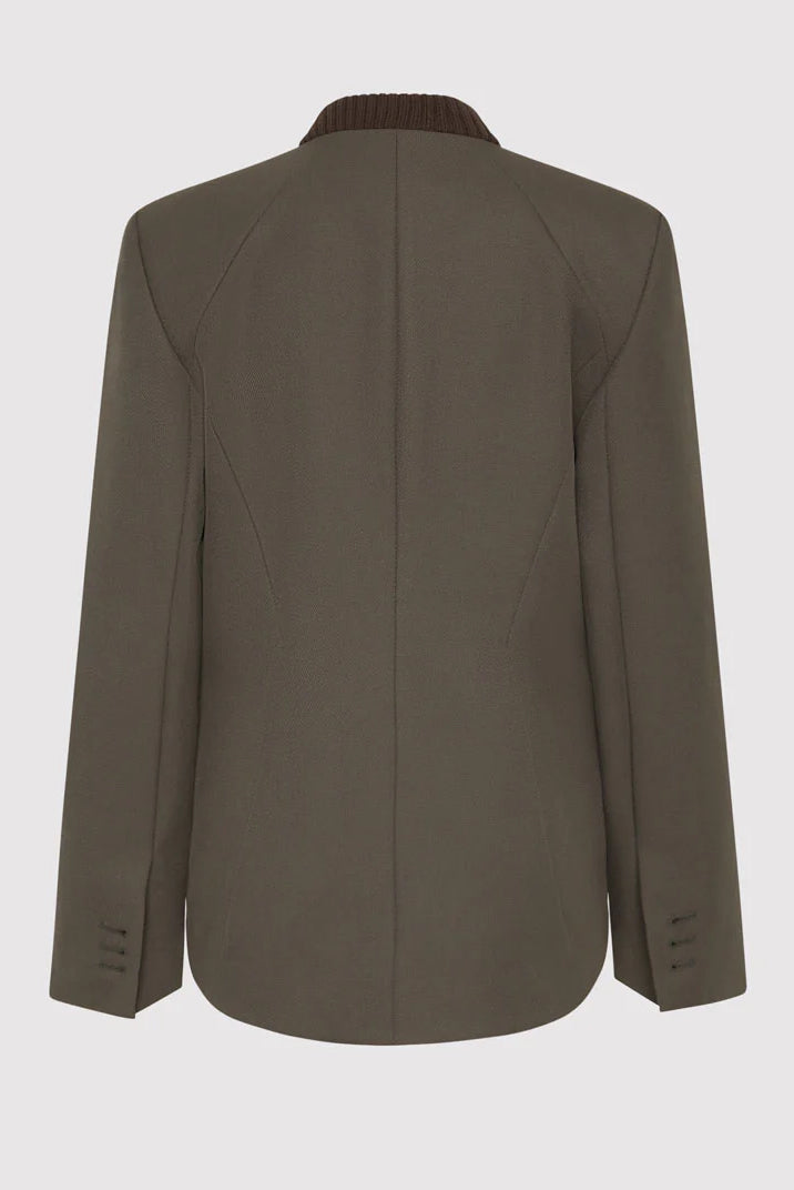 Rib Collar Blazer