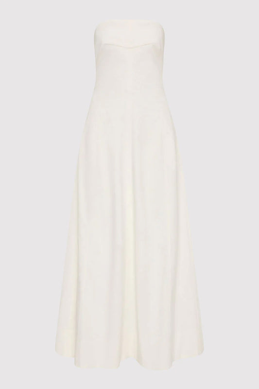 Sculpted Cotton Strapless Dress