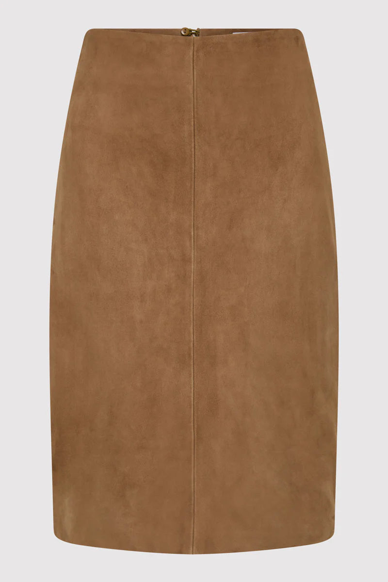 Suede Pencil Skirt