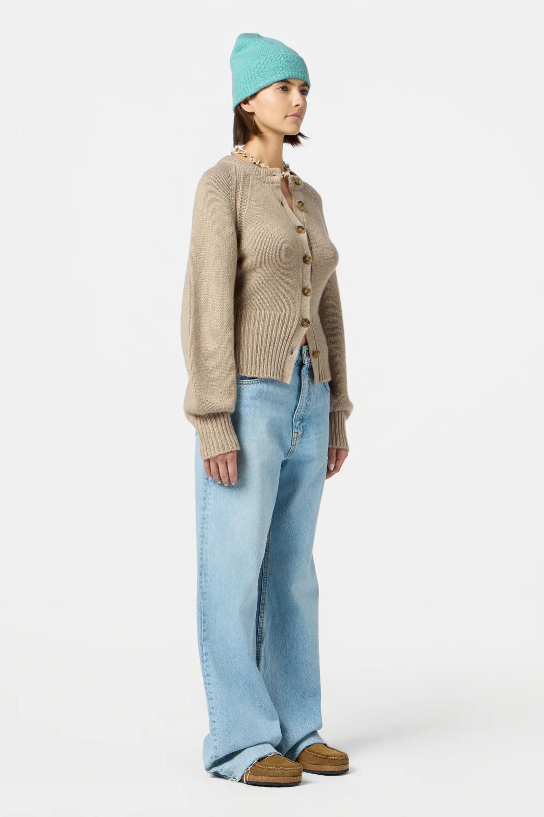 Sculpted Cardigan, Taupe