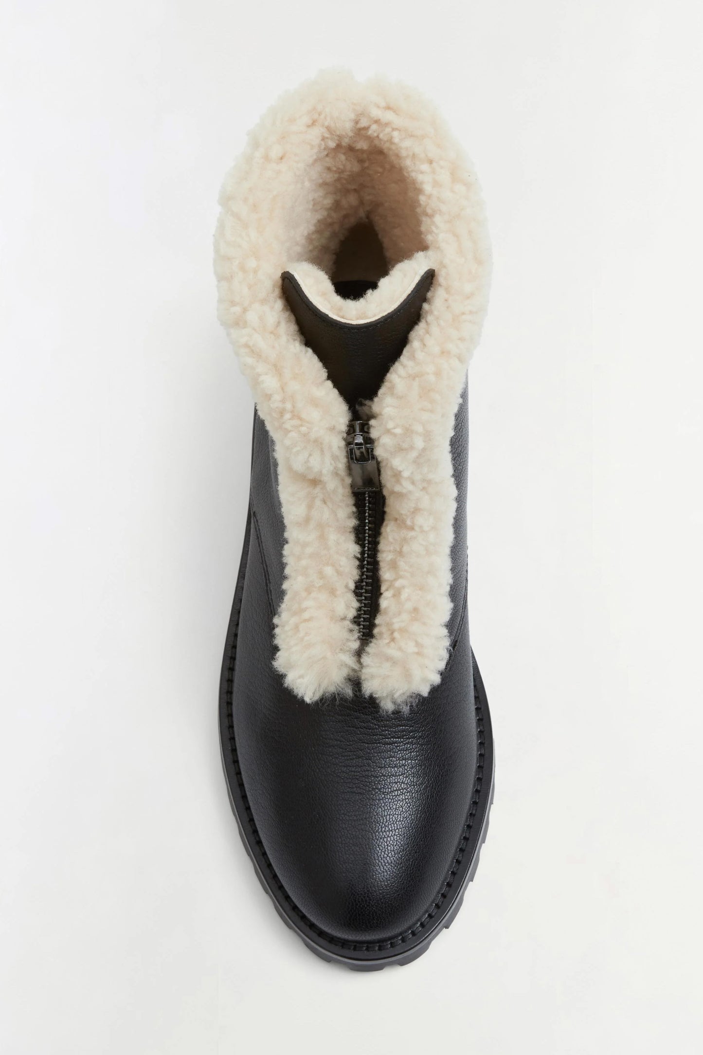 Noah Shearling Lug Zip Boot