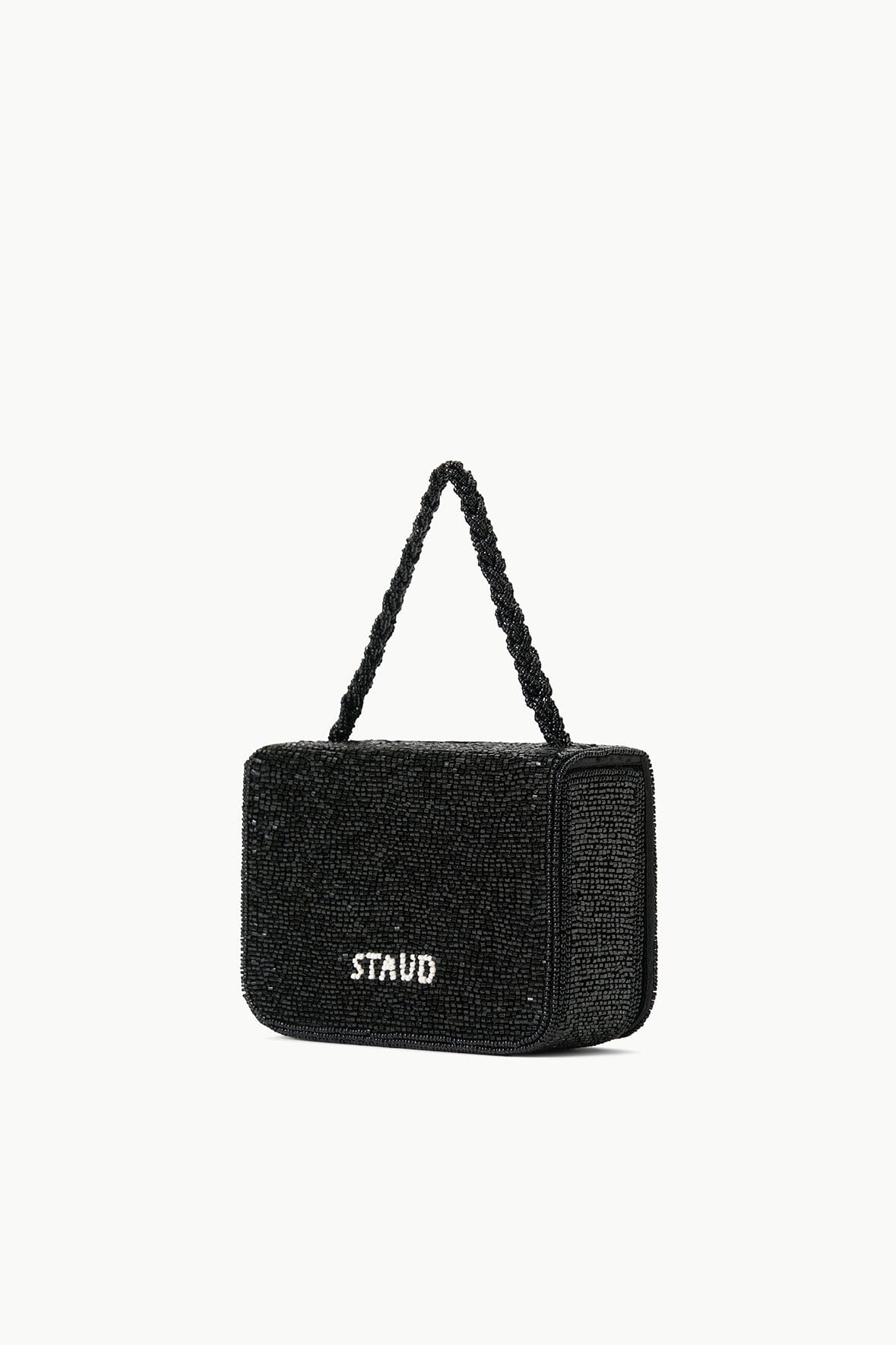 Carmen Beaded Box Bag, Black