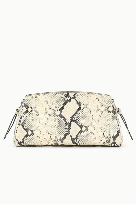 Maude Convertible Clutch, White Snake