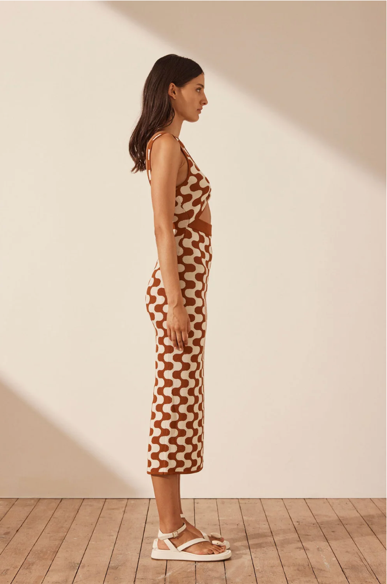 Incanto Twist Front Midi Dress