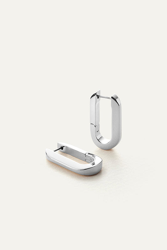 U-Link Earrings, Silver