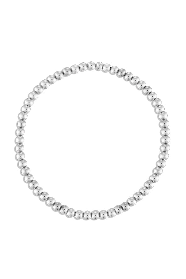4MM Ball Bracelet, Sterling Silver 6.5"