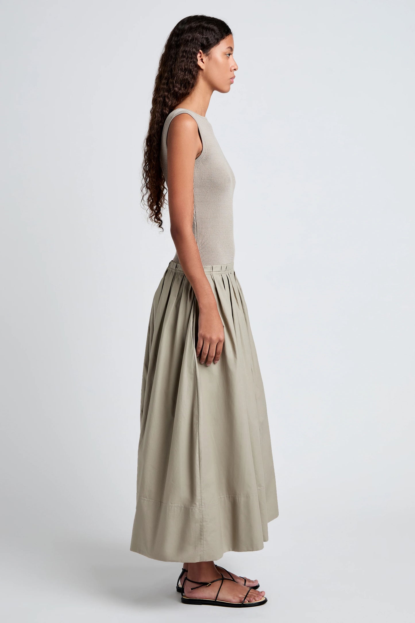 Tori Knit Dress in Brushed Poplin