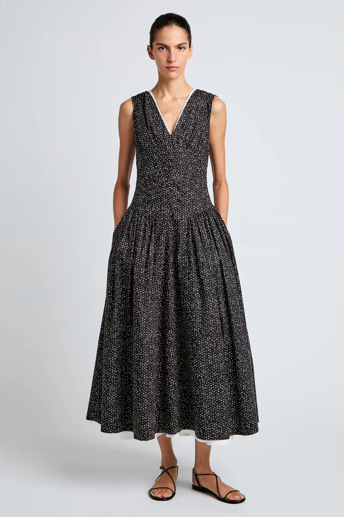 Clayton Dress in Printed Poplin