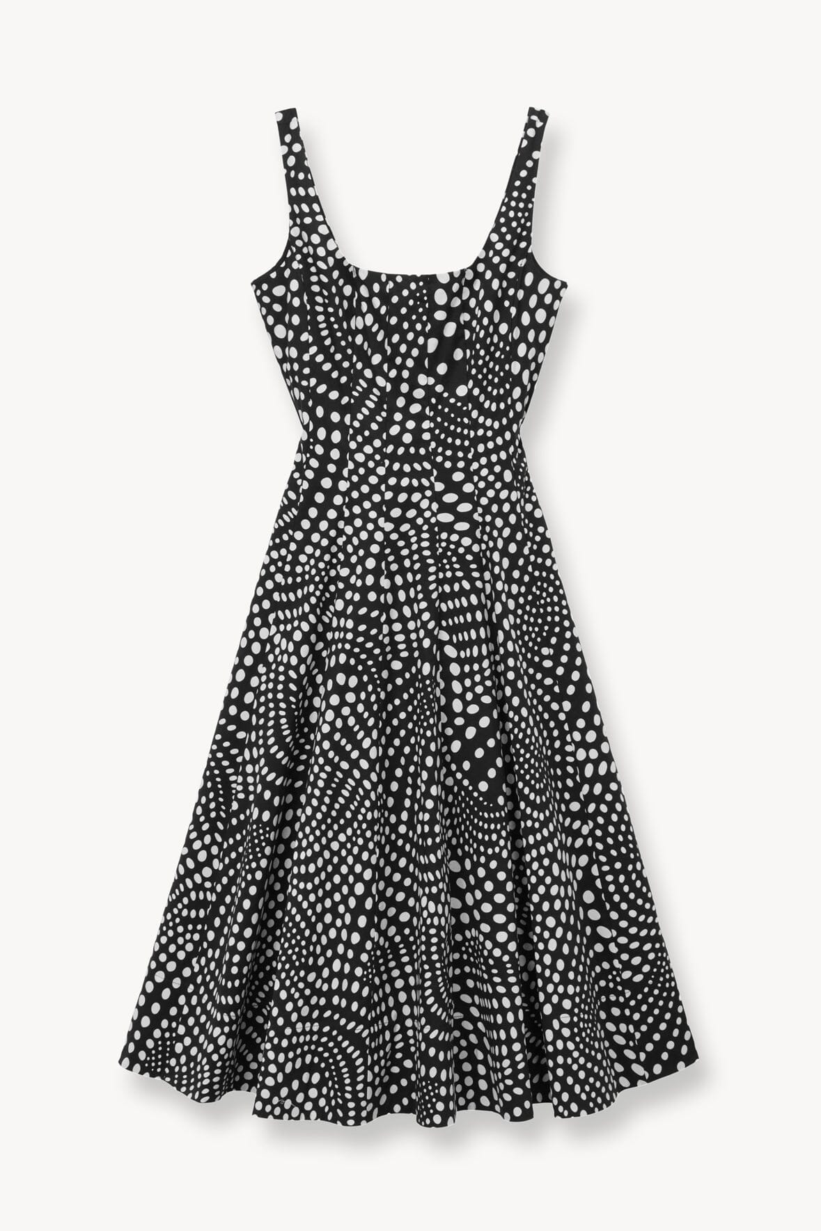 Wells Dress, Black Wavy Dot
