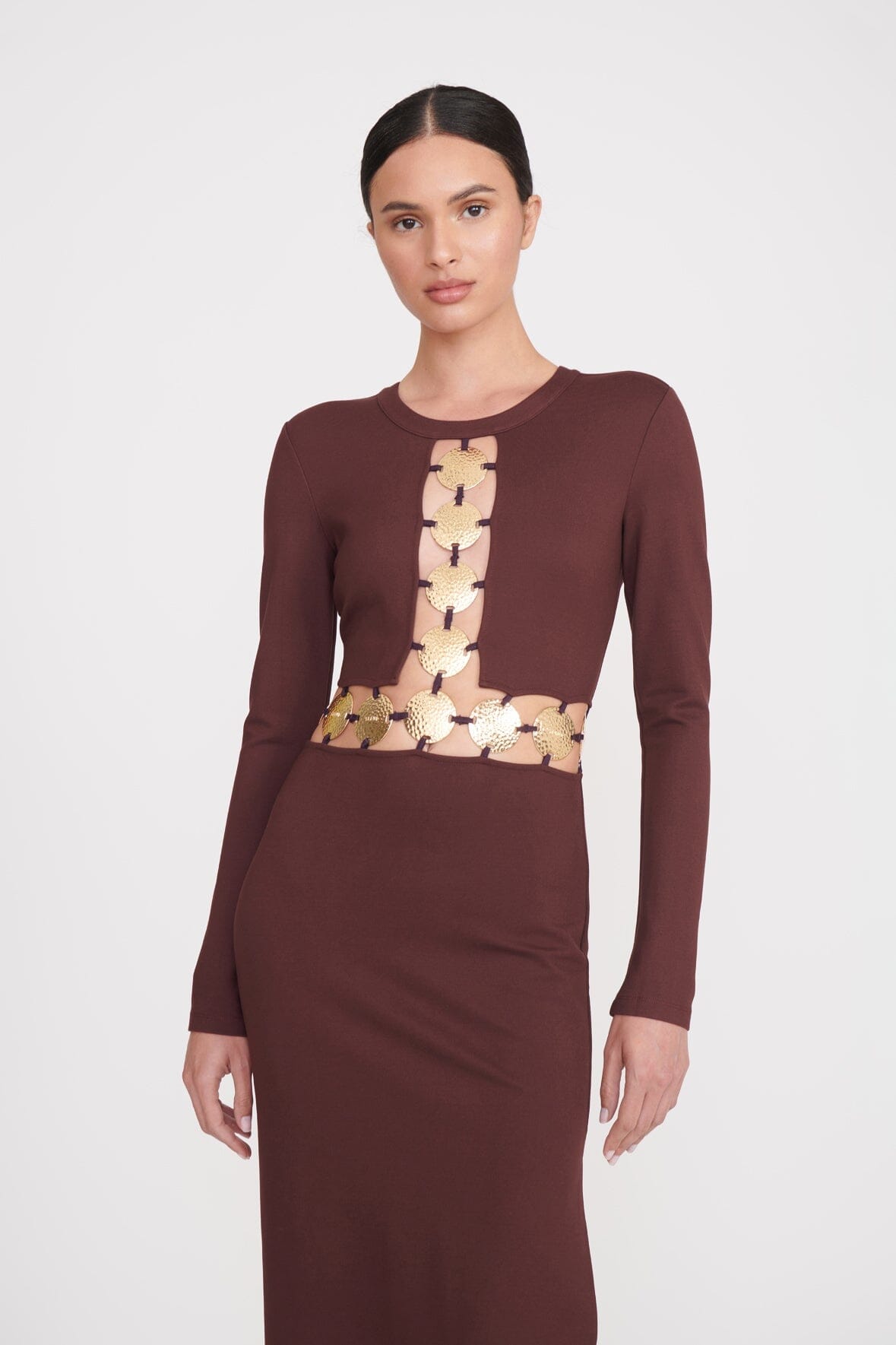 Delphine Dress, Dark Chocolate