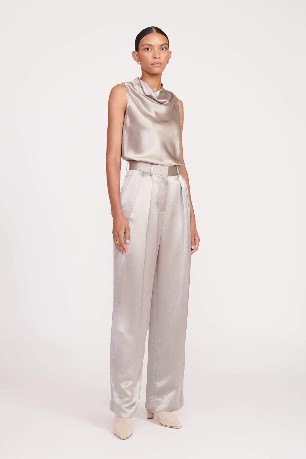 Luisa Pant, Silver Satin