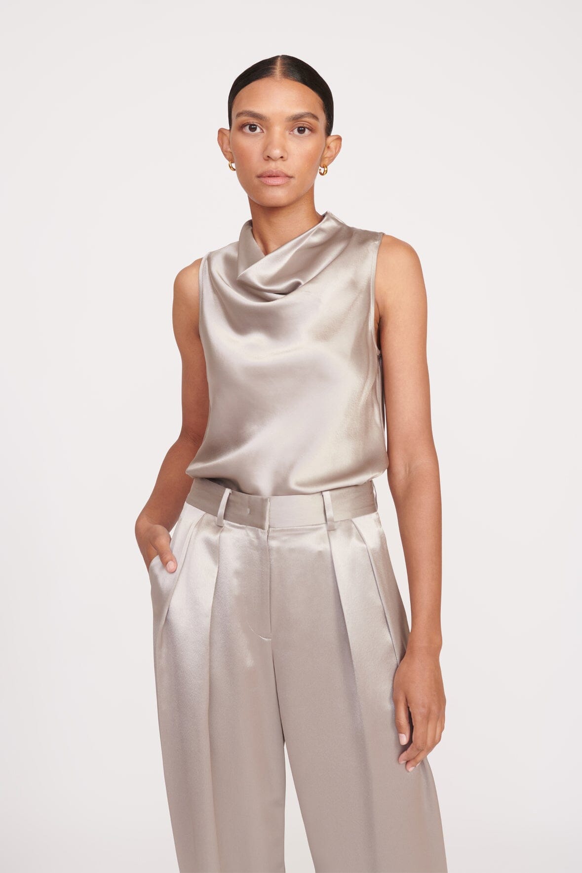 Luisa Pant, Silver Satin
