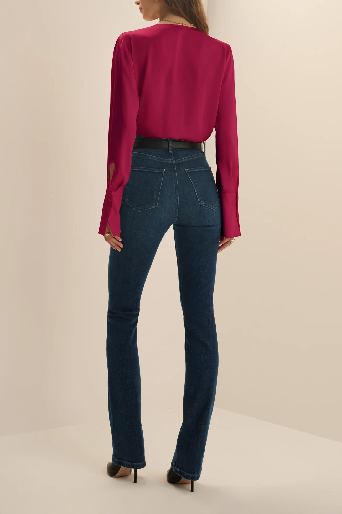 The Date Blouse, Raspberry