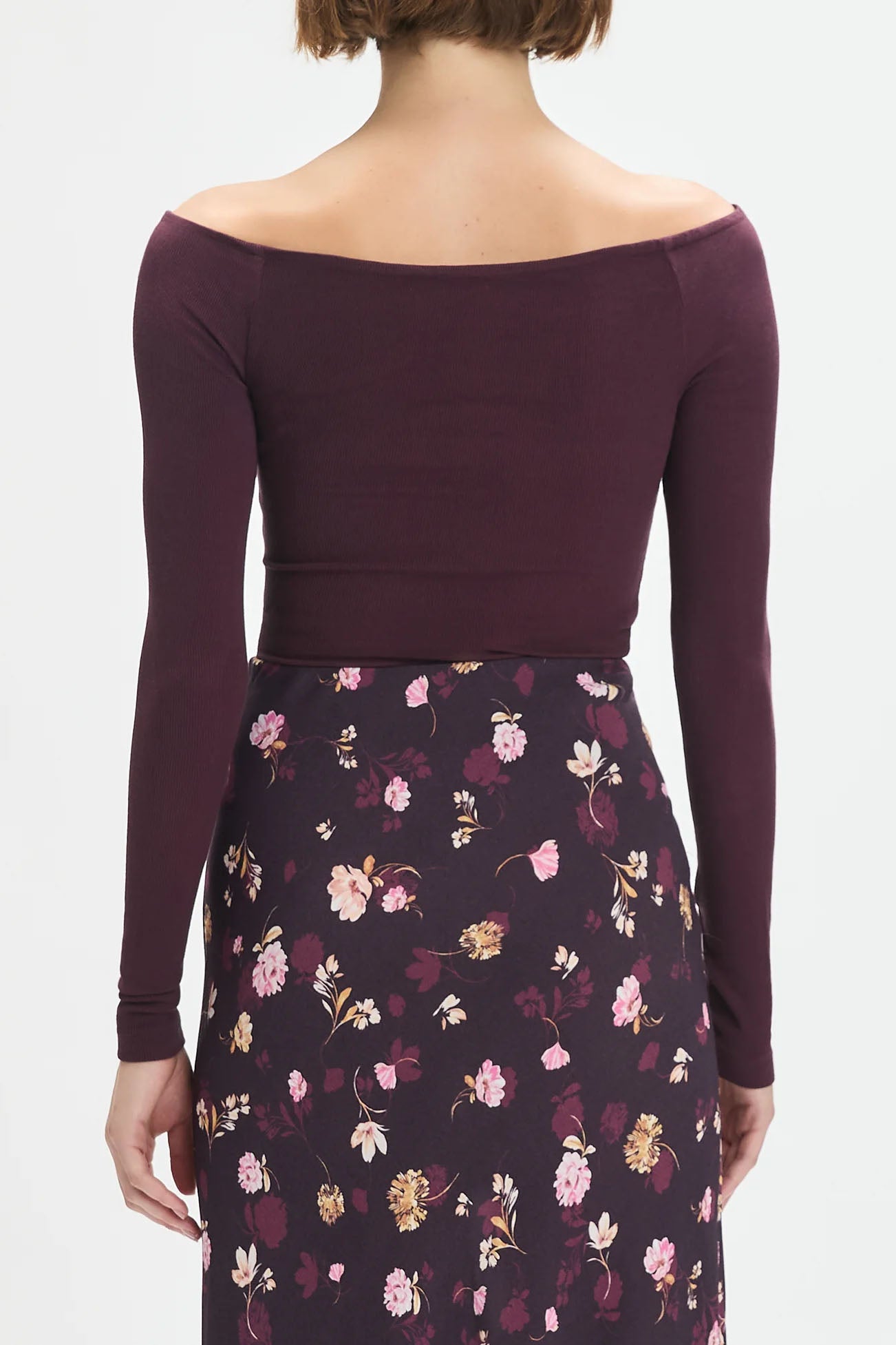 Sara Top, Burgundy Dahlia