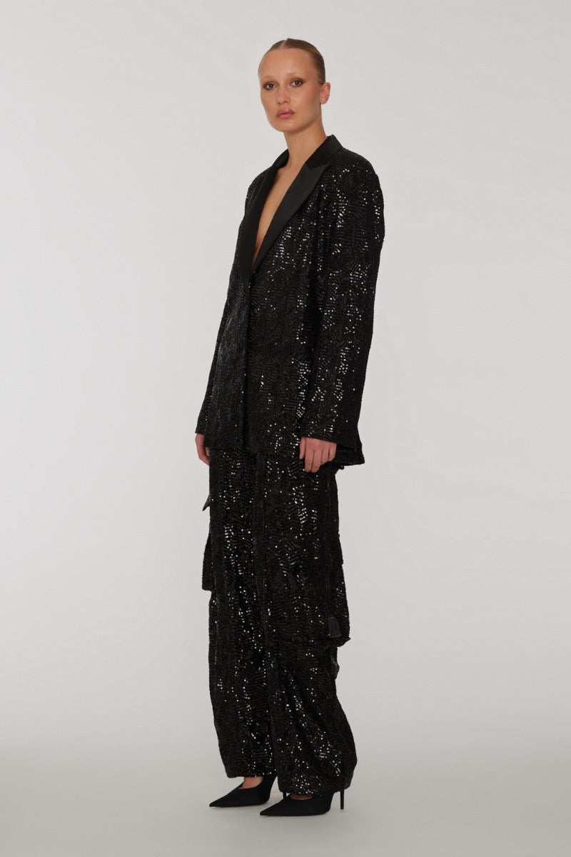 Sequins Cargo Pants