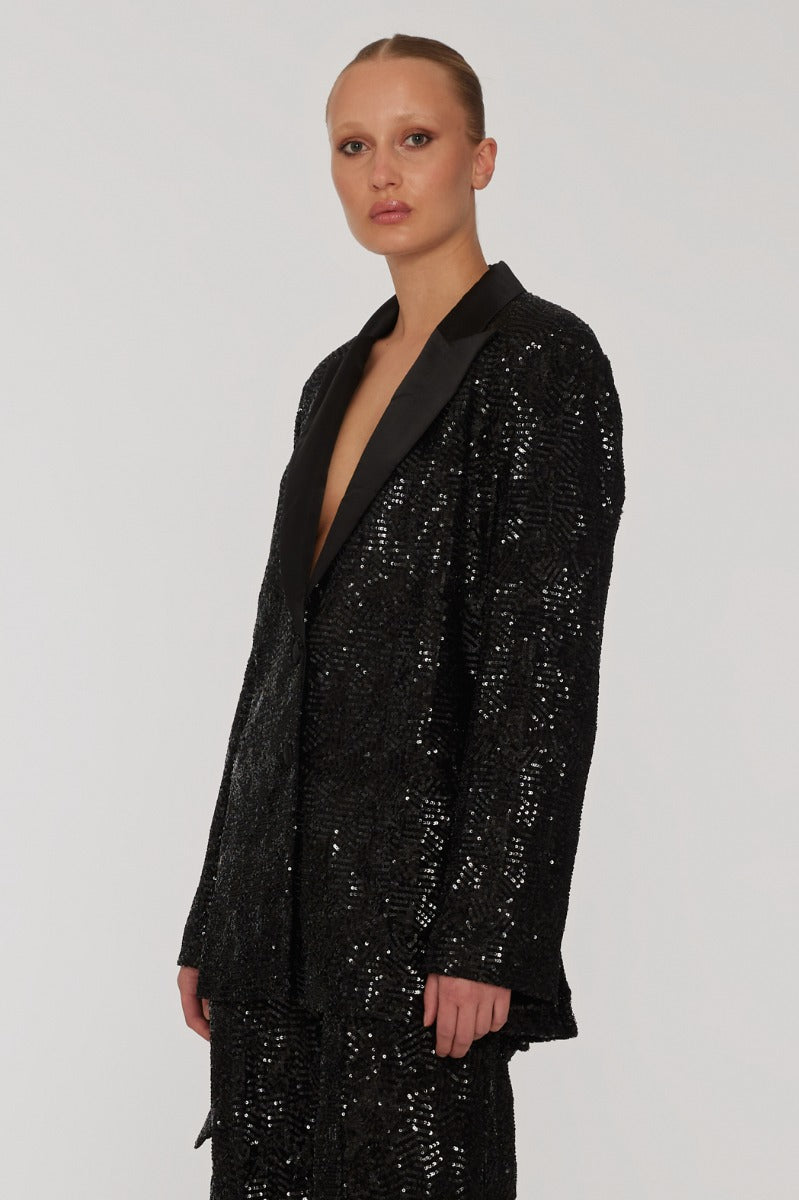 Sequins Oversized Blazer
