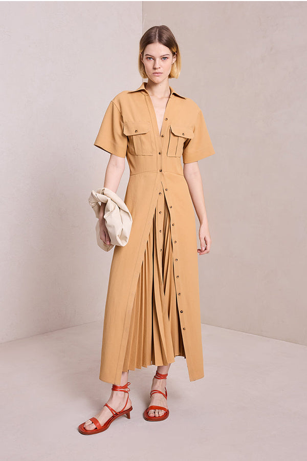 Florence Pleated Midi Dress
