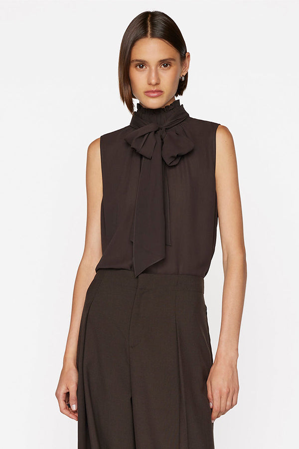 S/L Bow Blouse, Americano