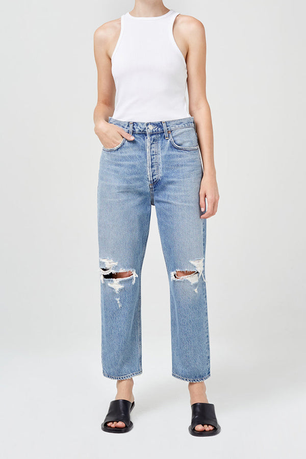 90's Crop Mid Rise Loose, Suspend