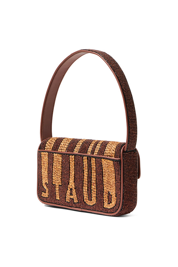 Tommy Beaded Bag, Wood Stripe
