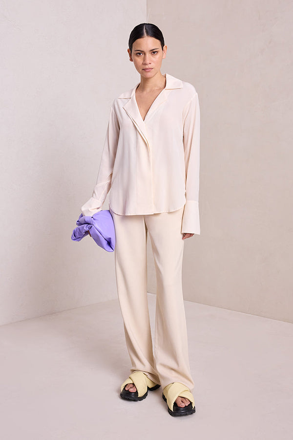 Kinsley Silk Top, Cream