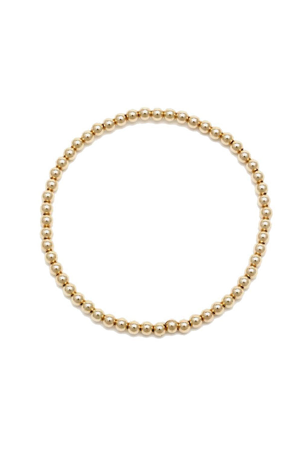 3MM Gold Ball Bracelet