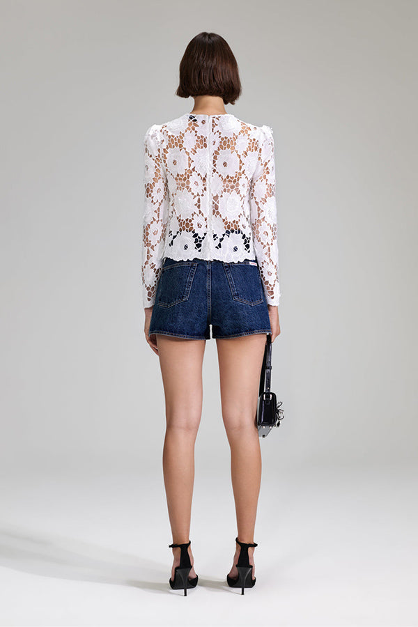 3D Cotton Lace Top