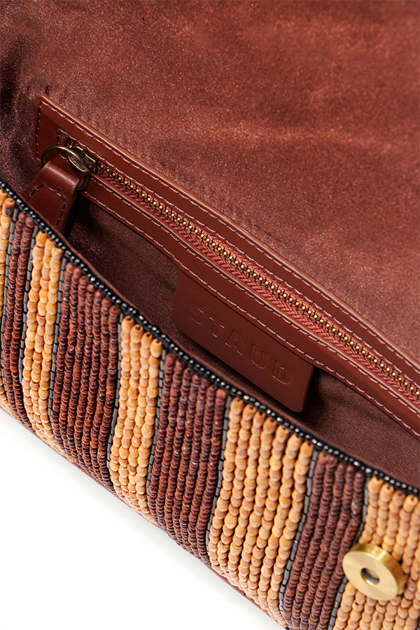 Tommy Beaded Bag, Wood Stripe
