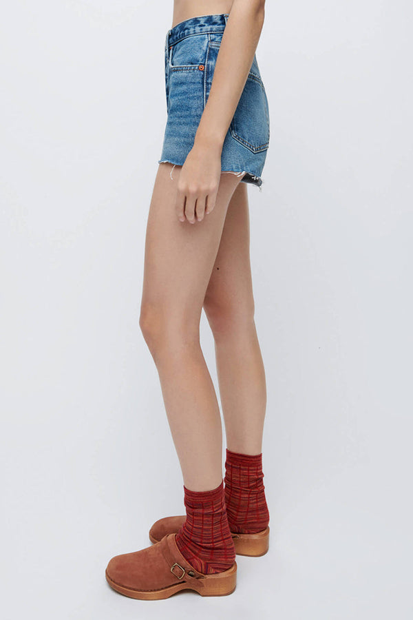 70's High Rise Short, Arroyo Blue