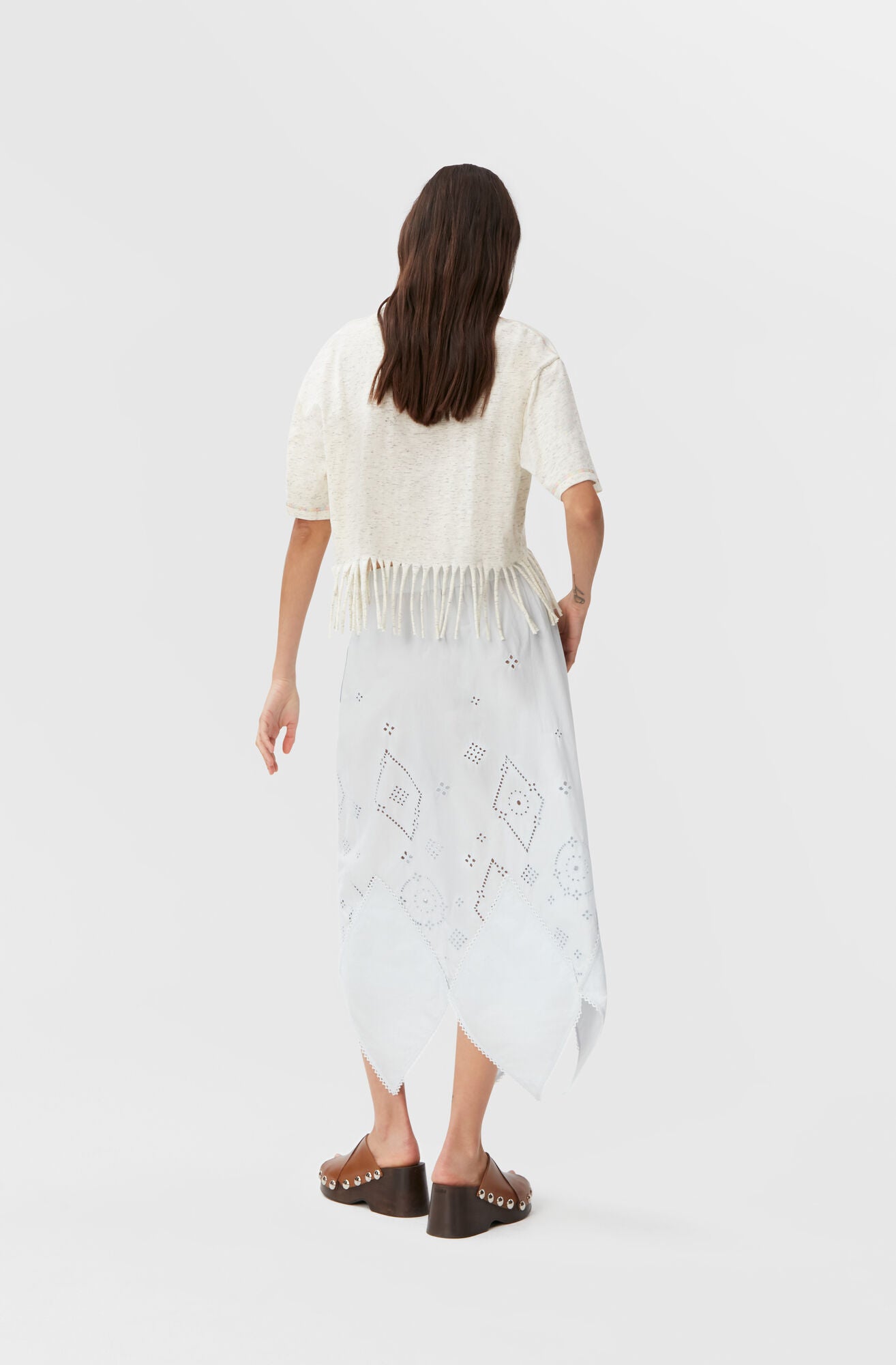 Cropped Fringe Graphic Tee