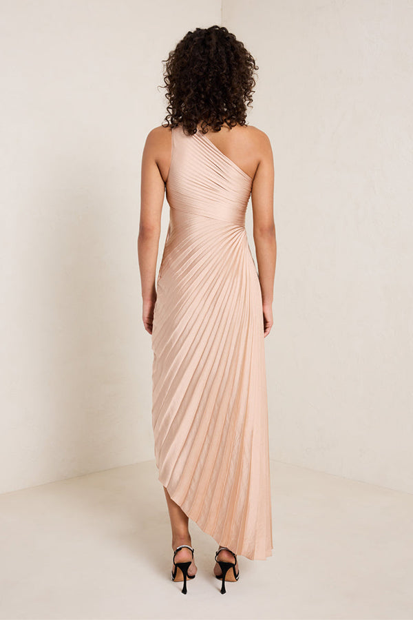 Delfine Satin Pleated Dress