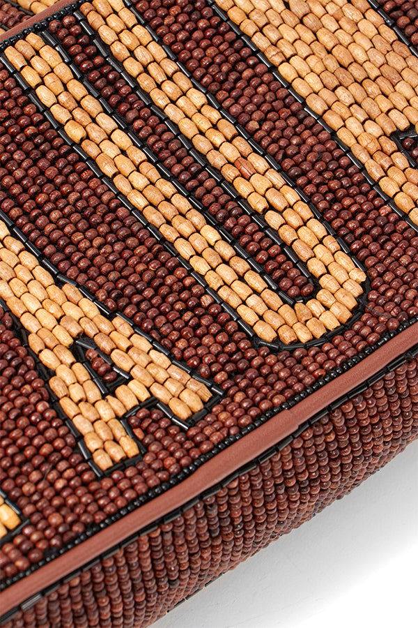 Tommy Beaded Bag, Wood Stripe