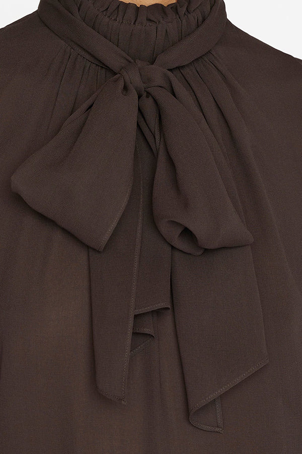 S/L Bow Blouse, Americano
