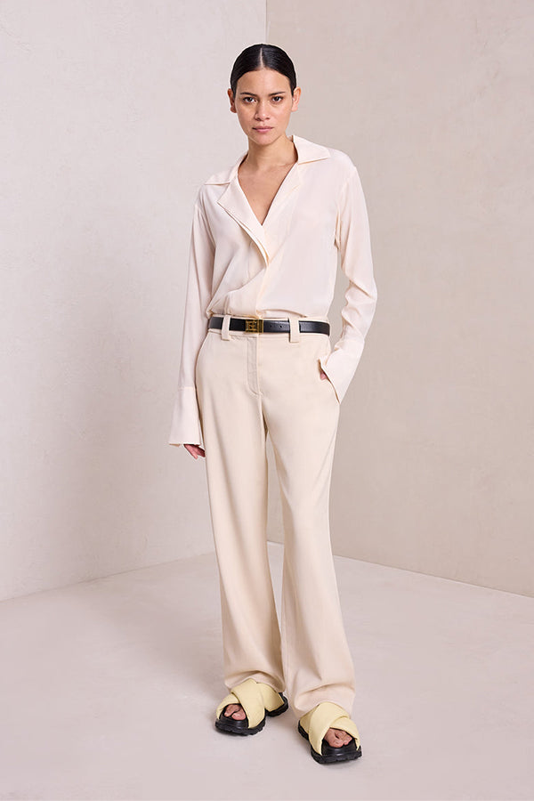 Kinsley Silk Top, Cream