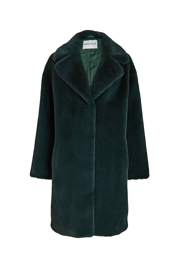 Camille Cocoon Coat, Green