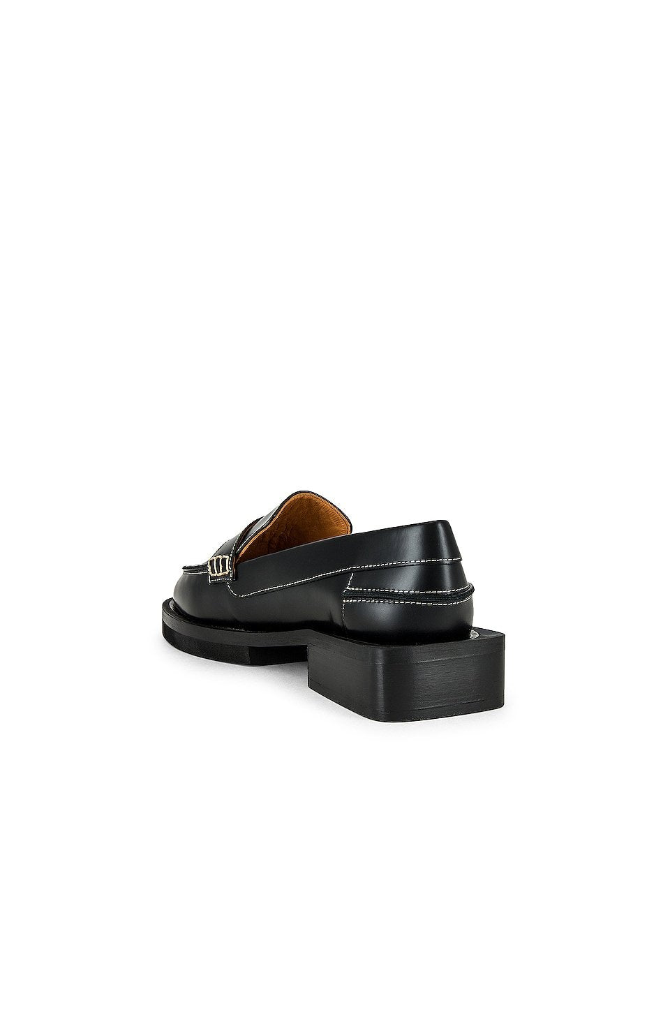 Crystal Embellished Leather Loafers