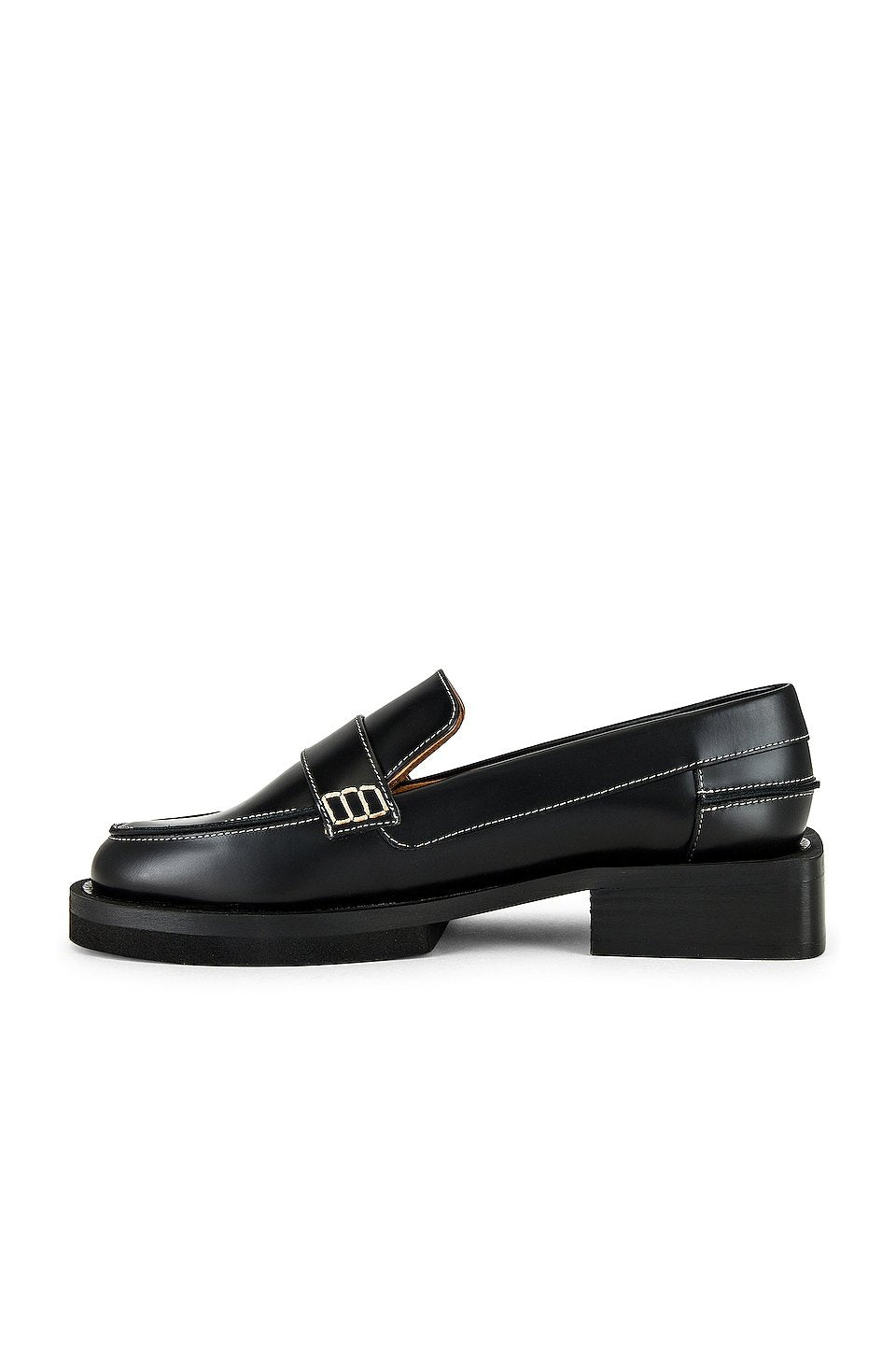 Crystal Embellished Leather Loafers