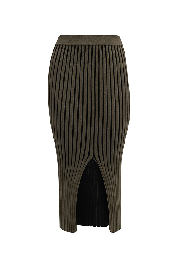 Plaited Cashmere-Blend Pencil Skirt