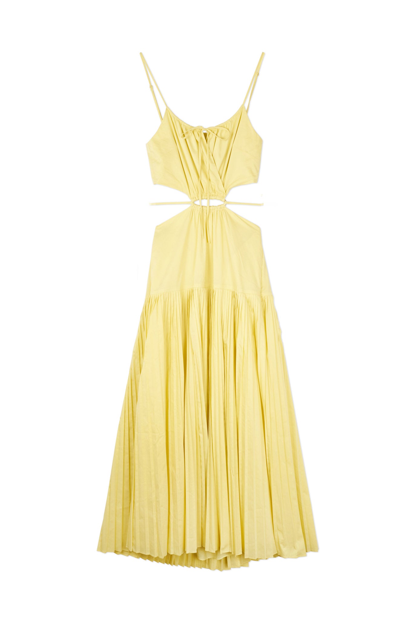 Rem Pleated Poplin Maxi Dress